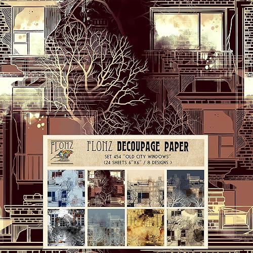 Miniatura 4 de Decoupage - Paquete de papel (24 hojas de 6 x 6 pulgadas) Souvenirs D'Europe # Papel de patrón de estilo vintage para decoupage, manualidades y