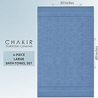 Vista 66 de Chakir Turkish Linens Toallas turcas de alta calidad 100% algodón para baño, toallas de baño grandes de 30 x 60 pulgadas (4 piezas, beige)