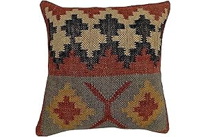 Handwoven Authentic Wool Jute Kilim Pillow Covers