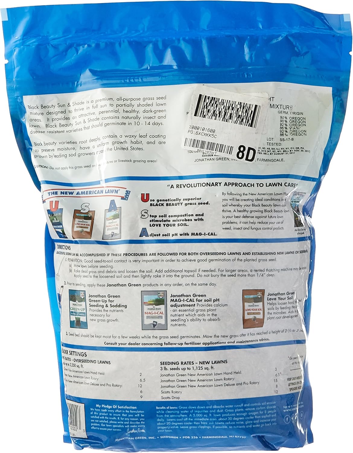 Jonathan Green & Sons 12002 Sun/Shade Gras Seed, 3 lb.