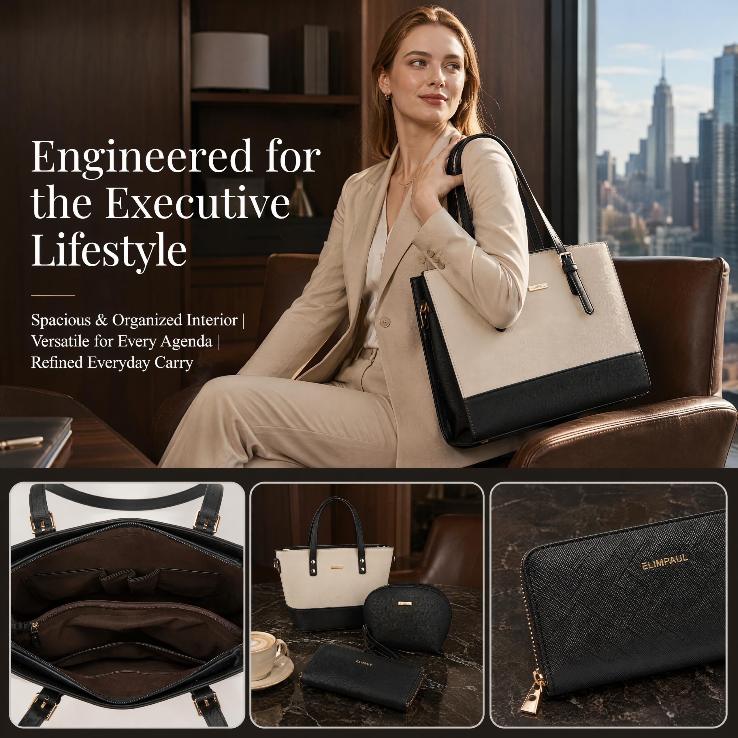 Modische Damen-Handtaschen, Tragetasche, Schultertasche, Tragegriff oben, Geldbörsen-Set