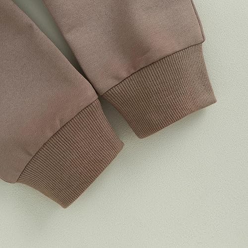 Vista 8 de Mamas - Ropa para niño pequeño, traje de otoño e invierno, sudadera de manga larga con letras, pantalones deportivos casuales