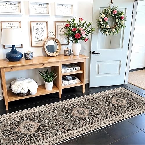 Miniatura 44 de Alfombra de Pasillo Lavable - Alfombras de Cocina de 2'6"x12' con Respaldo Antideslizante, Alfombras de Casa de Campo para Interiores para Sala