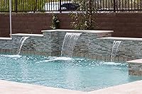 Vista 4 de Tomaso - Soporte de pared de 36 pulgadas de ABS en cascada de agua transparente para spillway para piscina, spa, plástico gris (36 pulgadas)