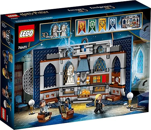 Miniatura 4 de LEGO Harry Potter Ravenclaw House Banner Kit de construcción 76411-3D Harry Potter decoración de pared de habitación, gran juego de regalo para
