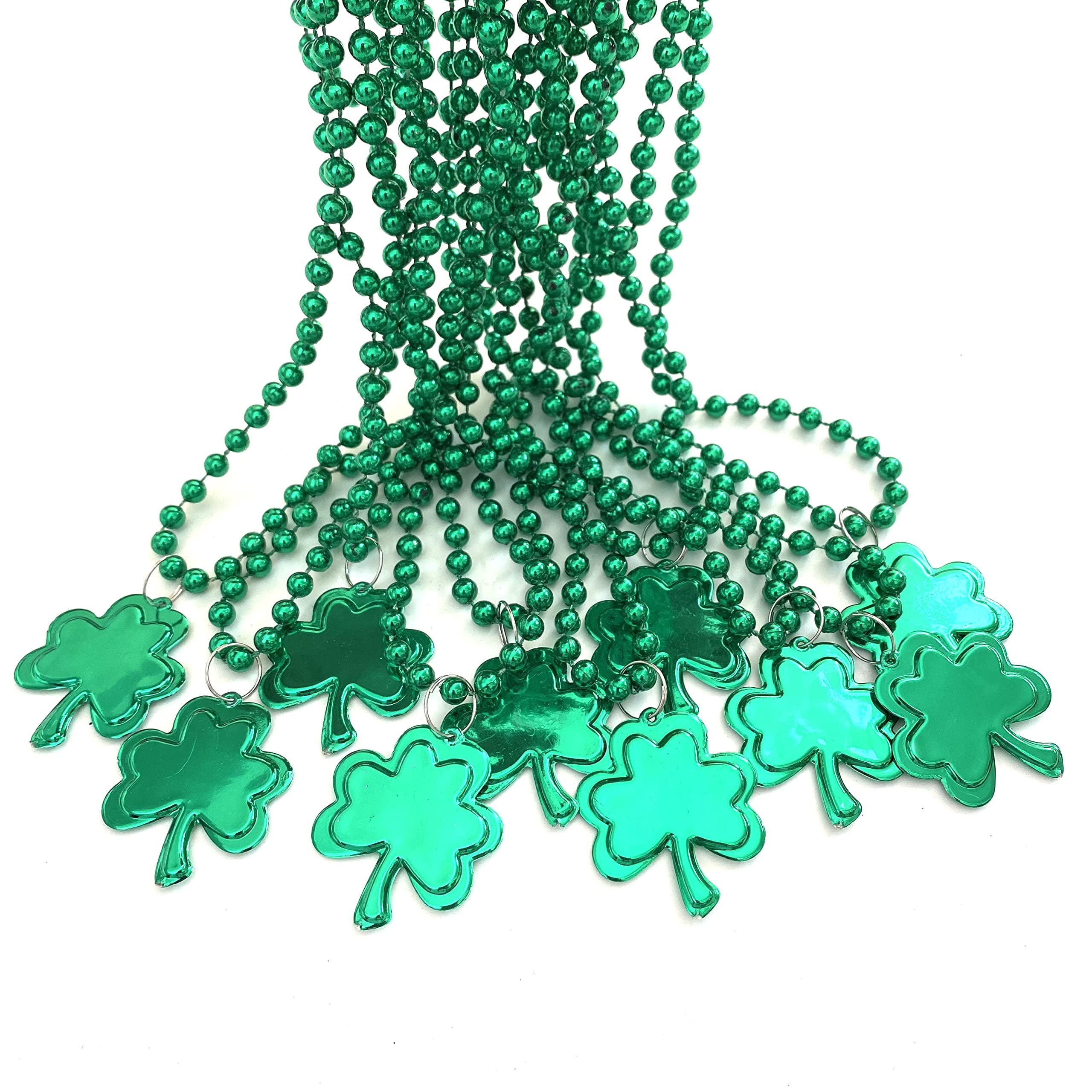 YSPPF St. Patrick's Day Shamrock Beads Necklaces Irish Green Party Favors Costume Jewelry Supplies?24 Pcs?…