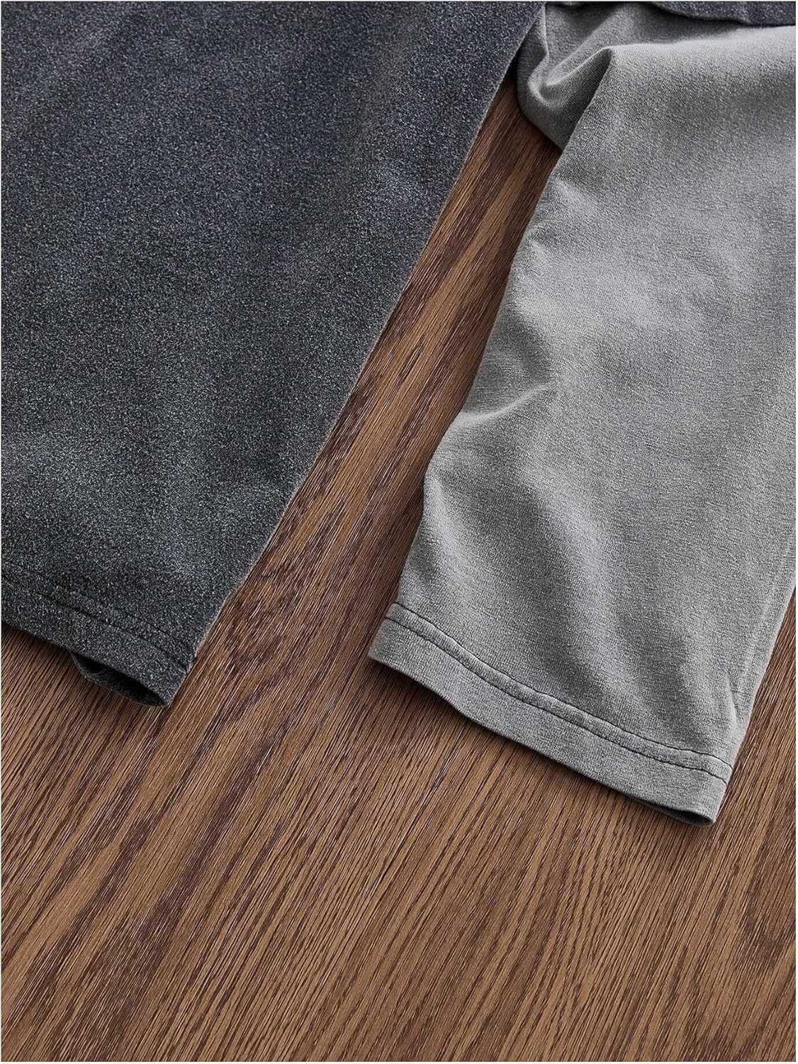 SOLY HUX Men's Letter Graphic Tees Long Sleeve Shirts Y2K Crew Neck 2 in 1 T-Shirt Oversized Tops Streetwear - Image 5