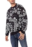 Redbridge Bluza z okrągłym dekoltem, wzór Paisley, czarny, L