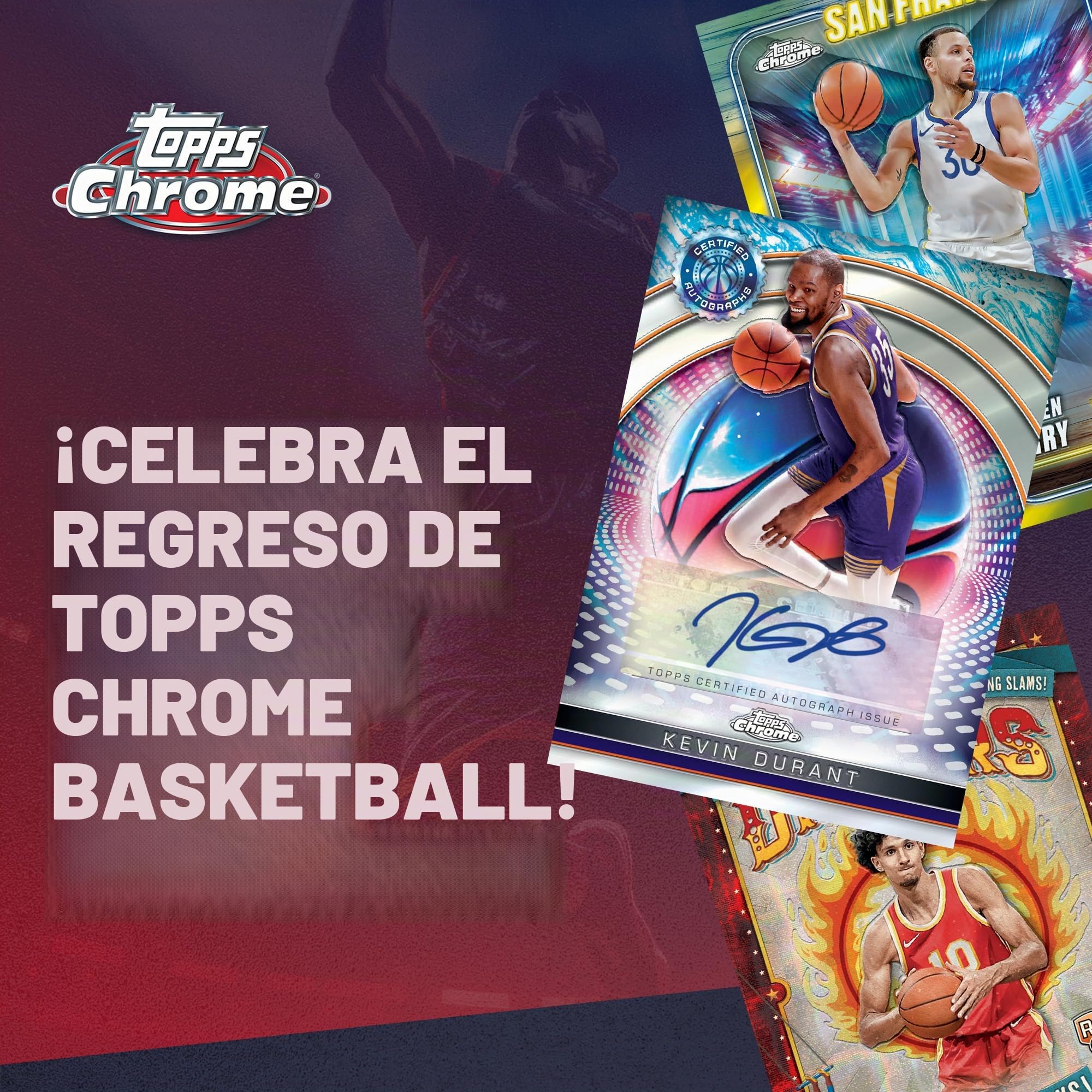 Balón de Baloncesto Cromado Topps 2024-25, Sellado de fábrica, Caja de Valor