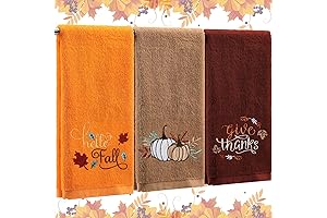 3 Pcs Thanksgiving Hand Towels Set of kitchen dish Towels