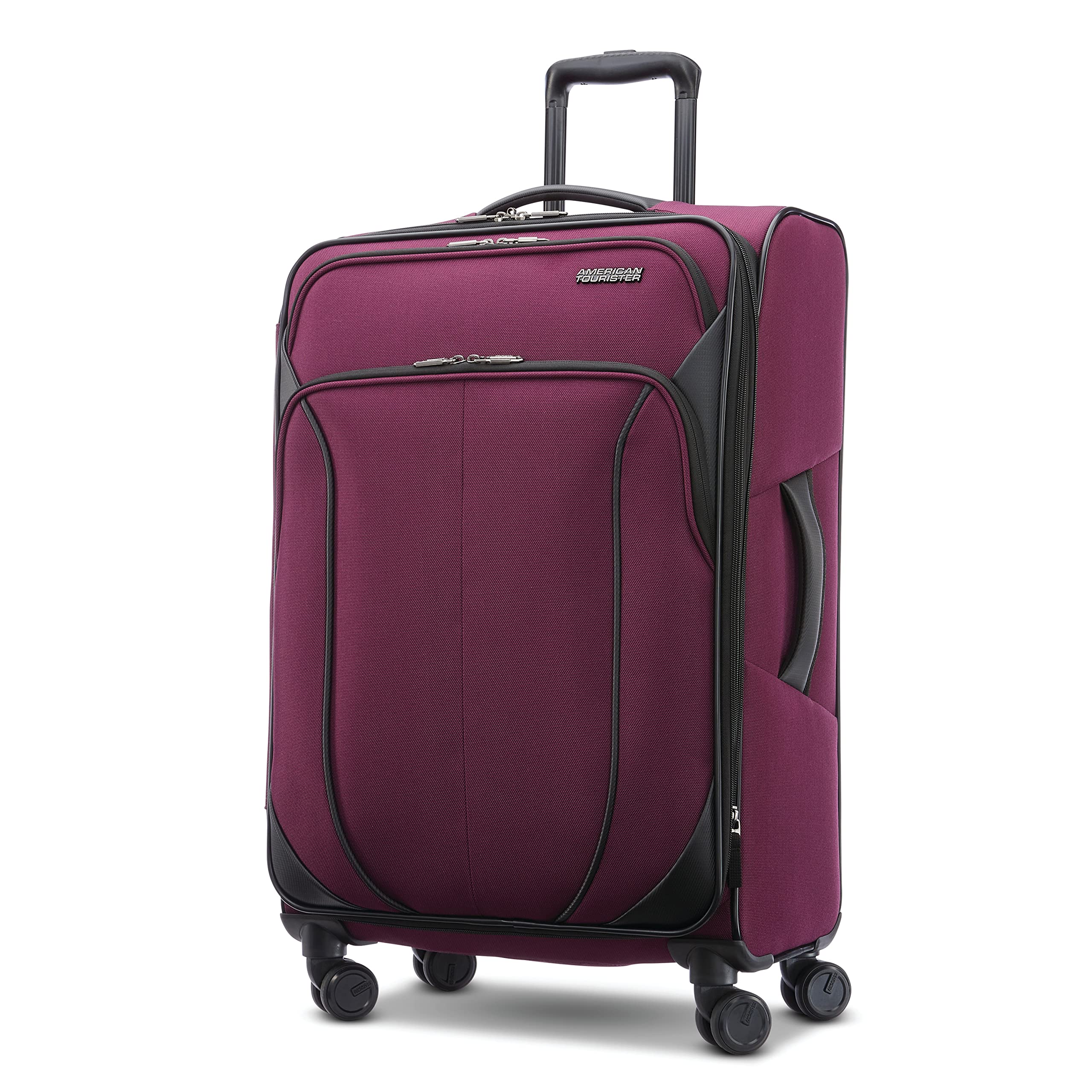 AMERICAN TOURISTER 4 KIX 2.0 Softside Expandable Luggage, Purple Orchid, 24 Spinner