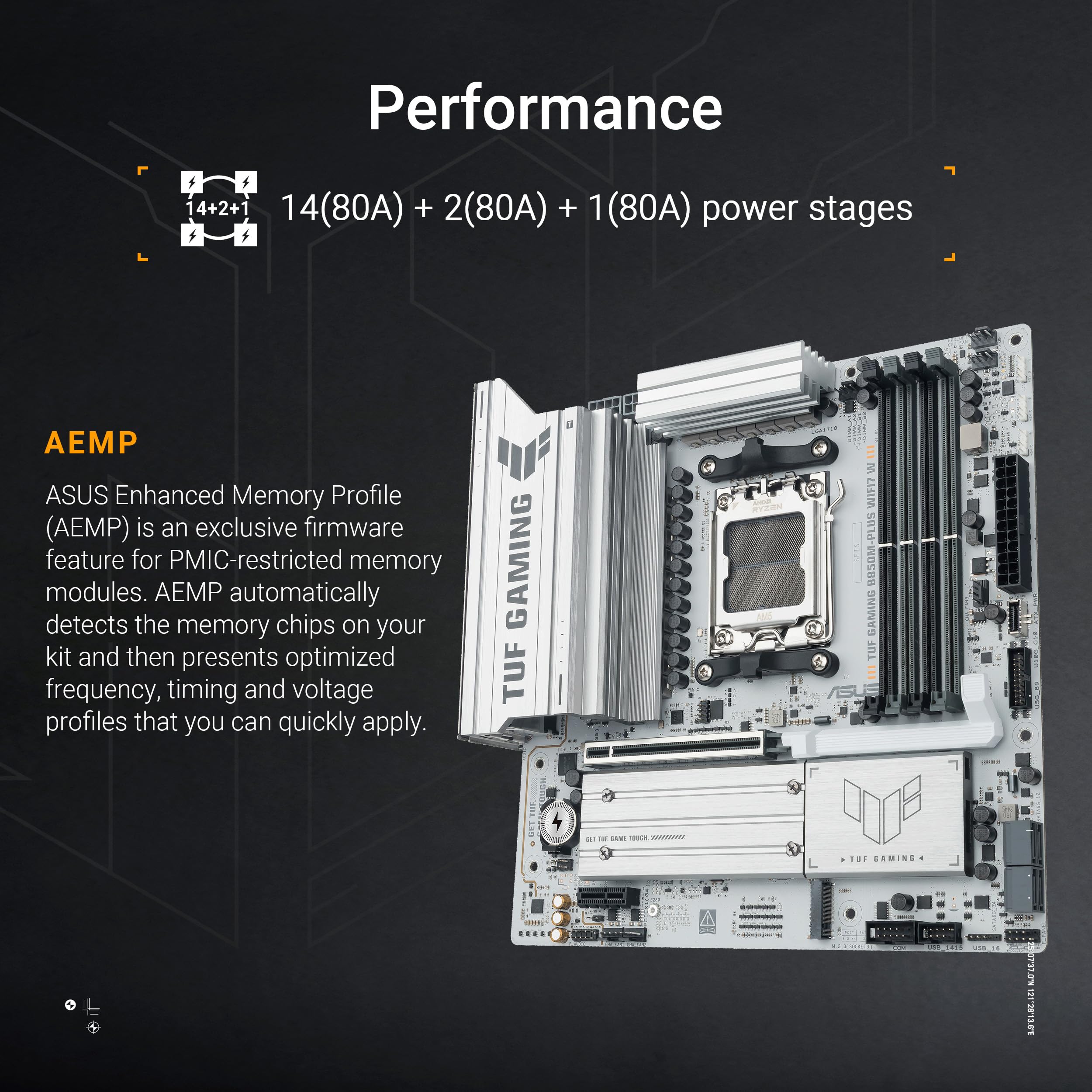 Asus Mb Asus Tuf Gaming B850M-Plus Wifi7 W (90mb1md0-M0eay0)
