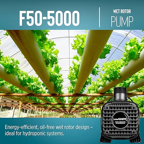 Miniatura 8 de Little Giant F Series F10-1200 Bomba de rotor húmedo con cable de 20 pies, 5000 GPH