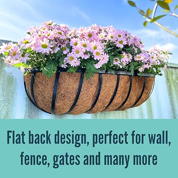 LaLaGreen Window Boxes Planters to Attach House (36 in, 2 Pack) Black Metal