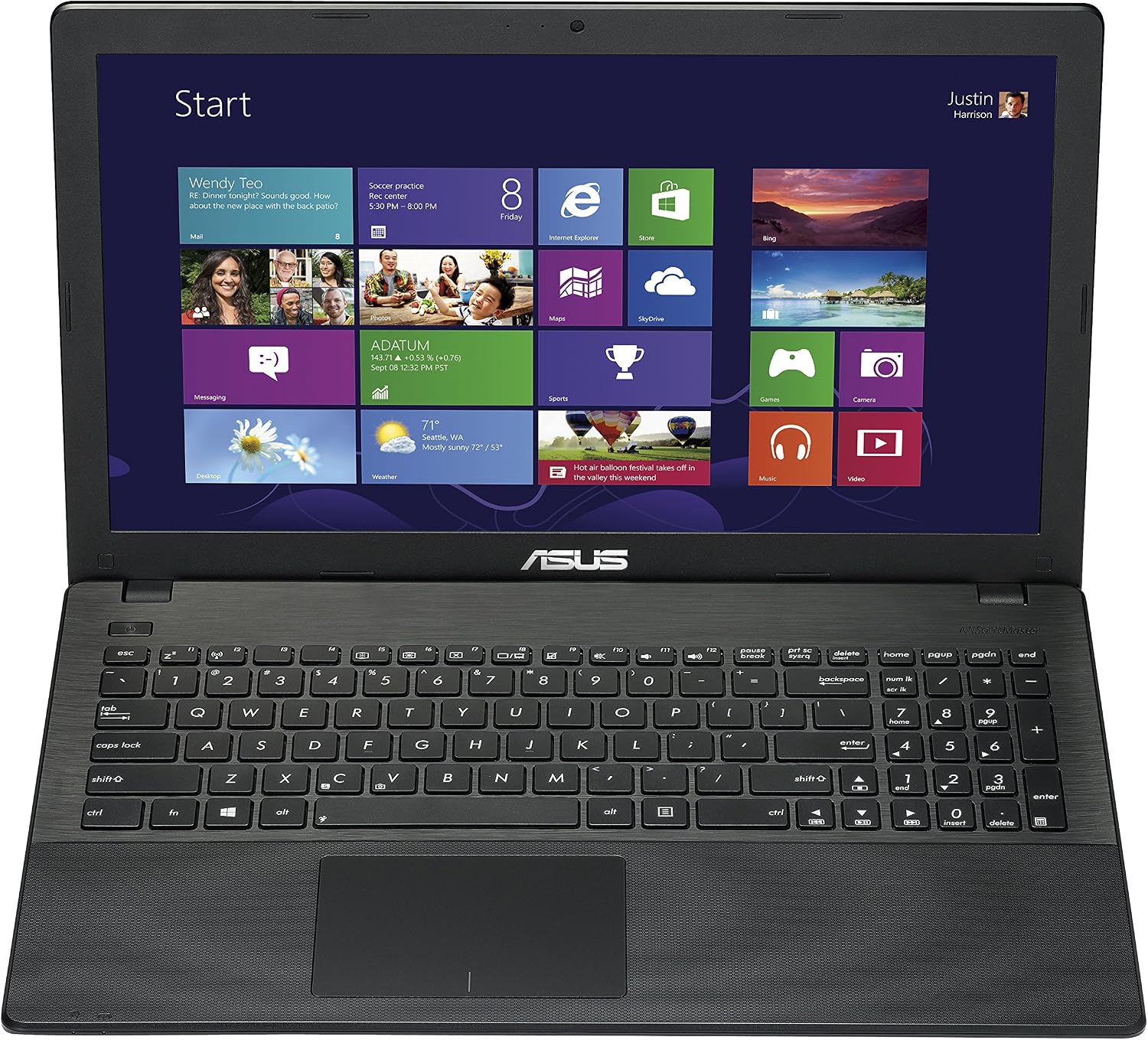 Asus X551MAV-EB01-B(S) 15.6-Inch Notebook (Intel Dual-Core Celeron N2830 2.16 GHz Processor, 4GB RAM, 500GB HDD, Windows 8.1), Black