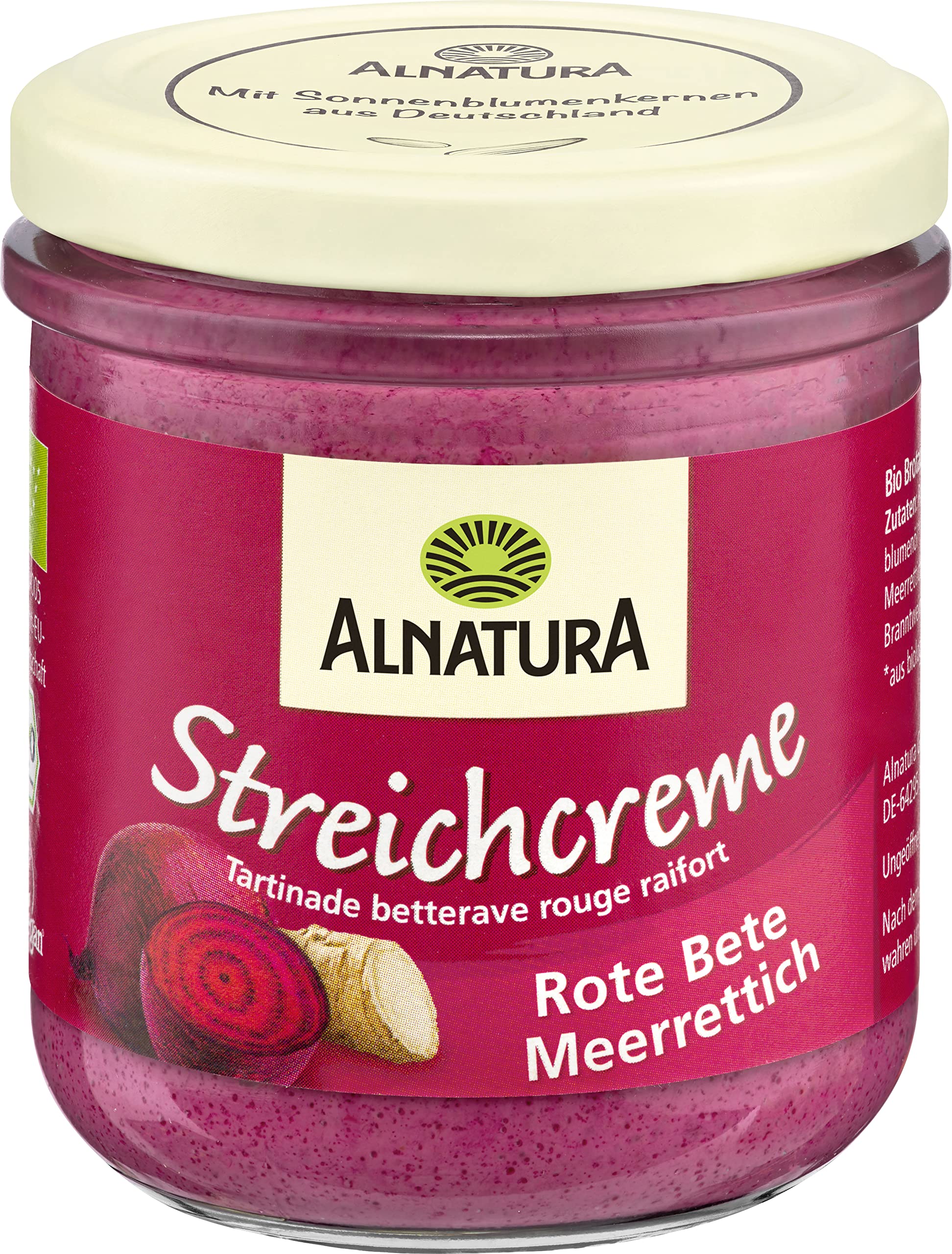 Alnatura Bio Streichcreme Rote Beete und Meerrettich, 180g