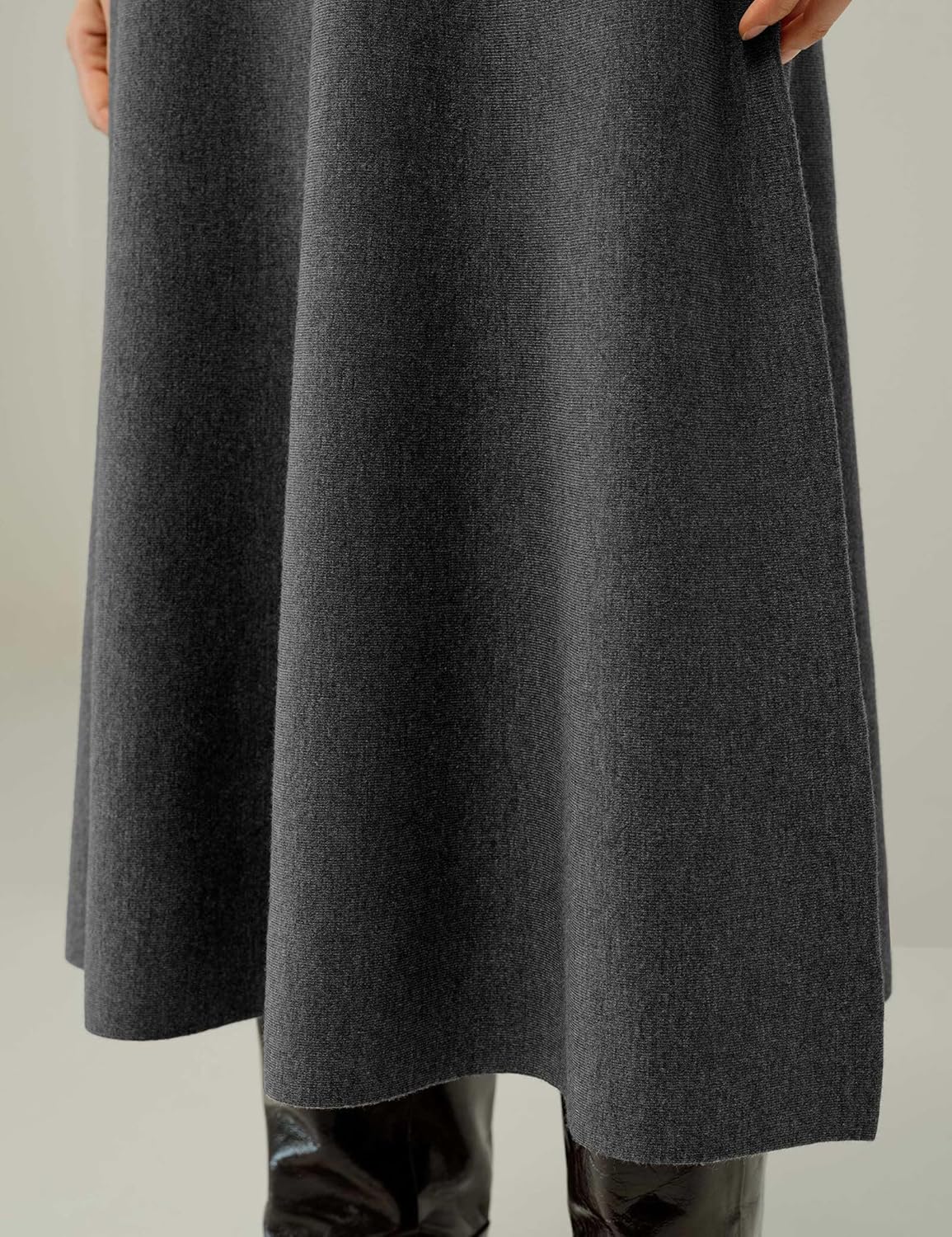 LilySilk Washable 100% Wool Skirt for Women Umbrella Long Midi Casual Fall Worry-Free Bottom