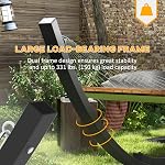 Outsunny 12' Hammock Stand with Steel Frame, Hammock Chair Stand Only for Garden, Camping, Picnic, Outdoor, Patio, 330lbs Capacity, Grey