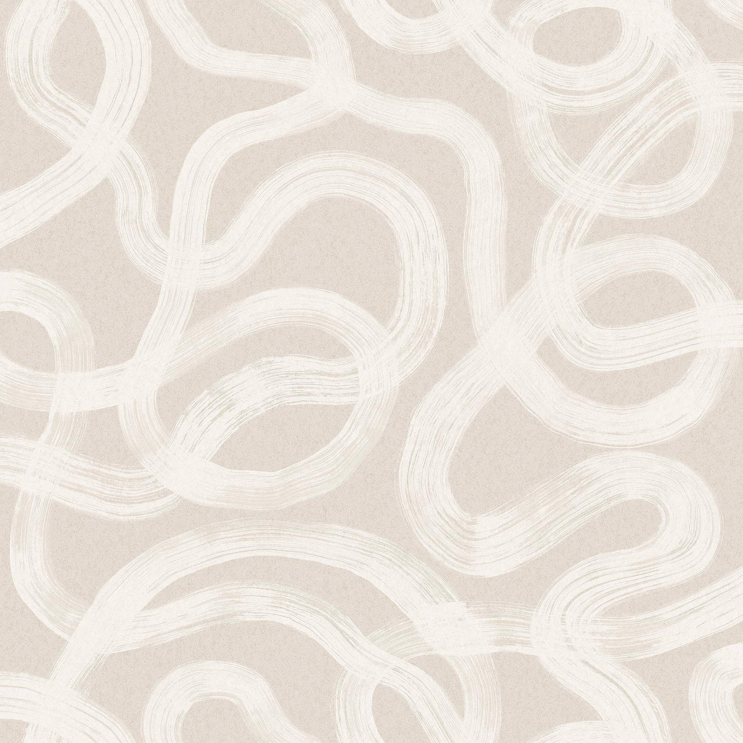Papier peint abstrait beige Borastapeter en intissé haut de gamme