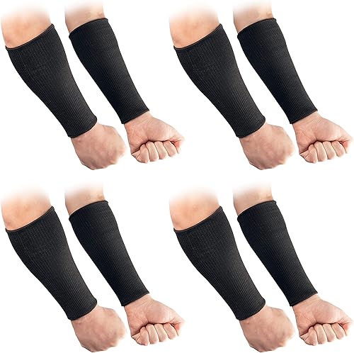 OriStout 4 pares de mangas para antebrazo, protectores de brazos para piel fina y moretones, mangas resistentes a cortes de nivel 3, protección de