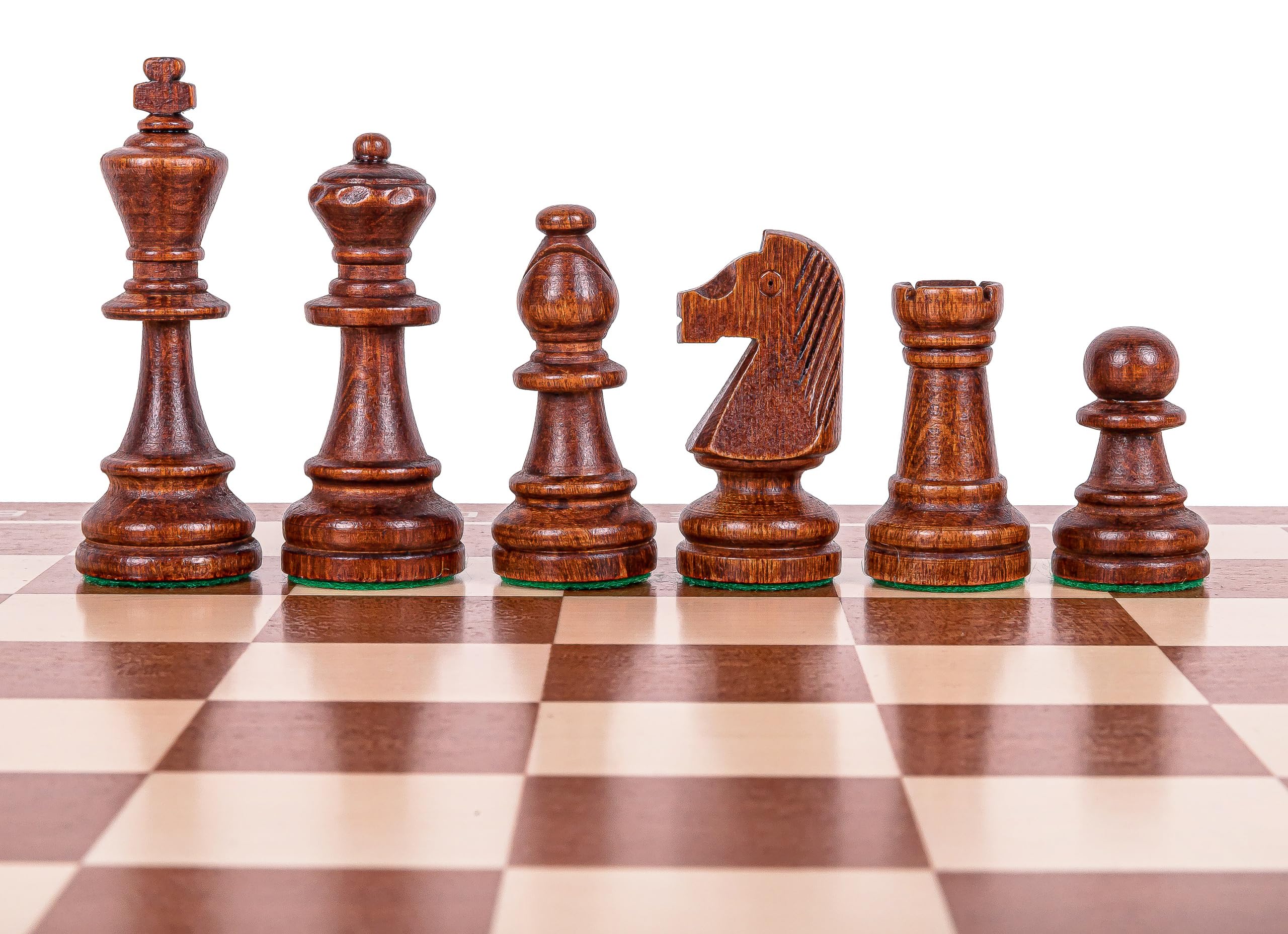 Square - Square - Professionnel Échecs en Bois | Tournoi No 6 Europe - Jeu d'échecs - Échiquier en Bois Acajou