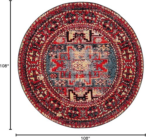 Miniatura 2 de SAFAVIEH Vintage Hamadan Collection VTH213A - Alfombra oriental tradicional persa que no desprende pelusa, para comedor, entrada, vestíbulo, sala de
