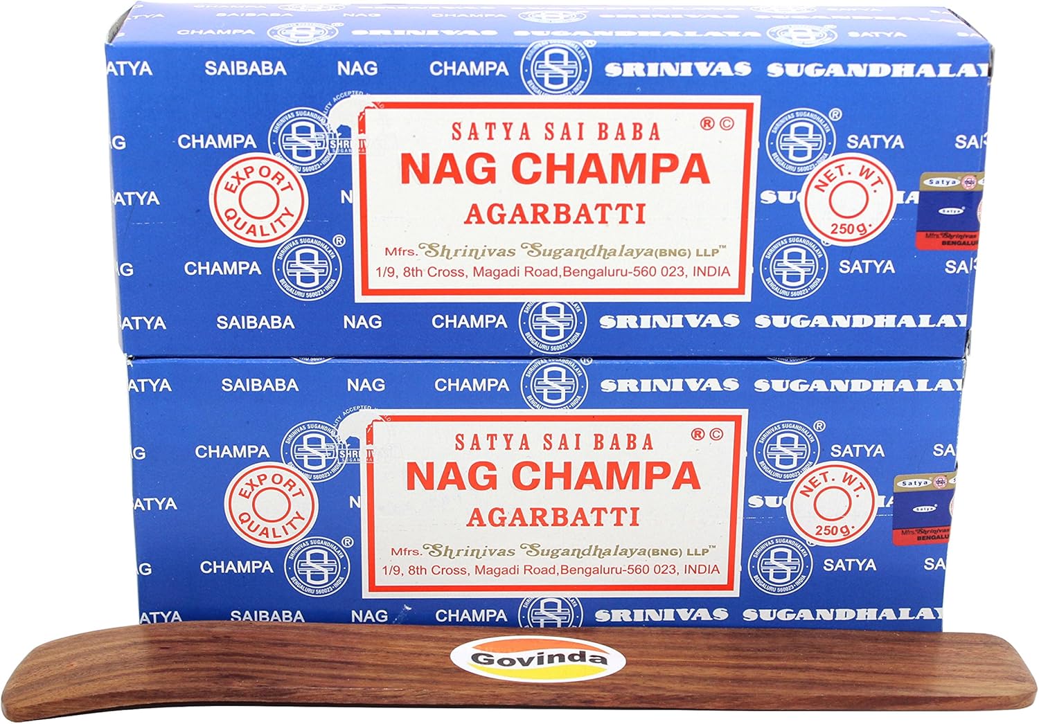 Govinda Bangalore (BNG) Nag Champa Argarbatti 500 Grams with Incense Holder
