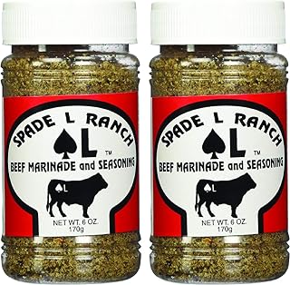 Spade L Ranch Beef Marinade & Seasoning 6oz Pack of 2 - Authentic Ranch Blend for Tri-Tip, Steaks & Roasts