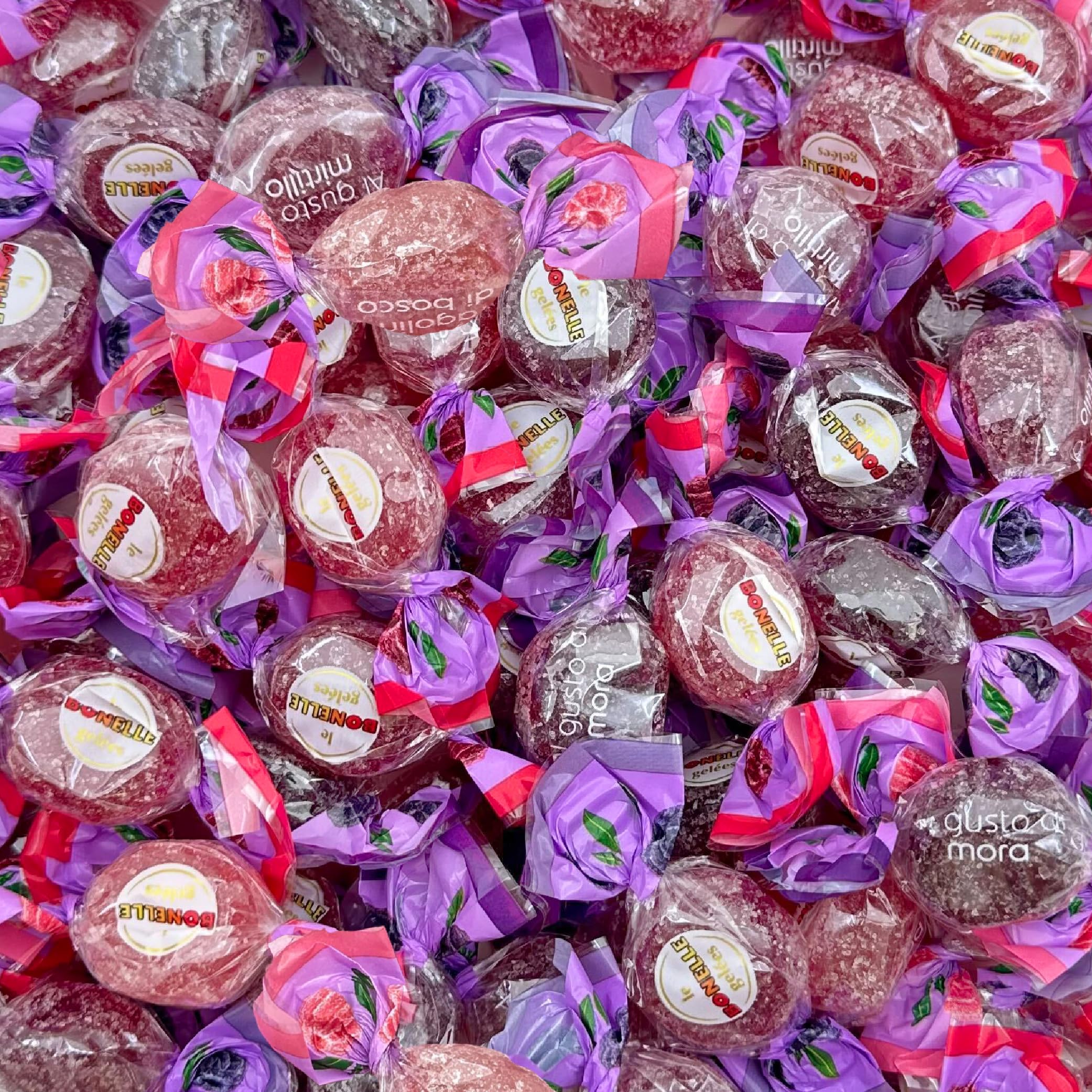 Fida Bonelle Italian Berry Jelly Candy | 1.5 Pound Bag | Vegan & Gluten Free Candy | Individually Wrapped Dye Free Candies | Assorted Flavors | Naturally Flavored