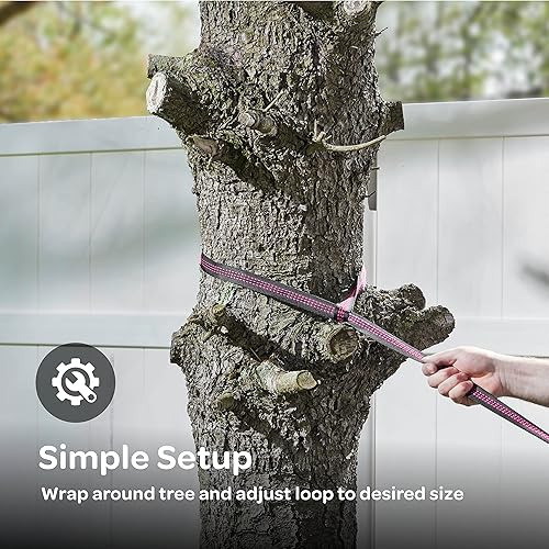 Miniatura 3 de Hamaca duradera de 500 libras de capacidad, silla hamaca ligera de nailon para campamento, tamaños dobles o individuales, con correas para árbol y