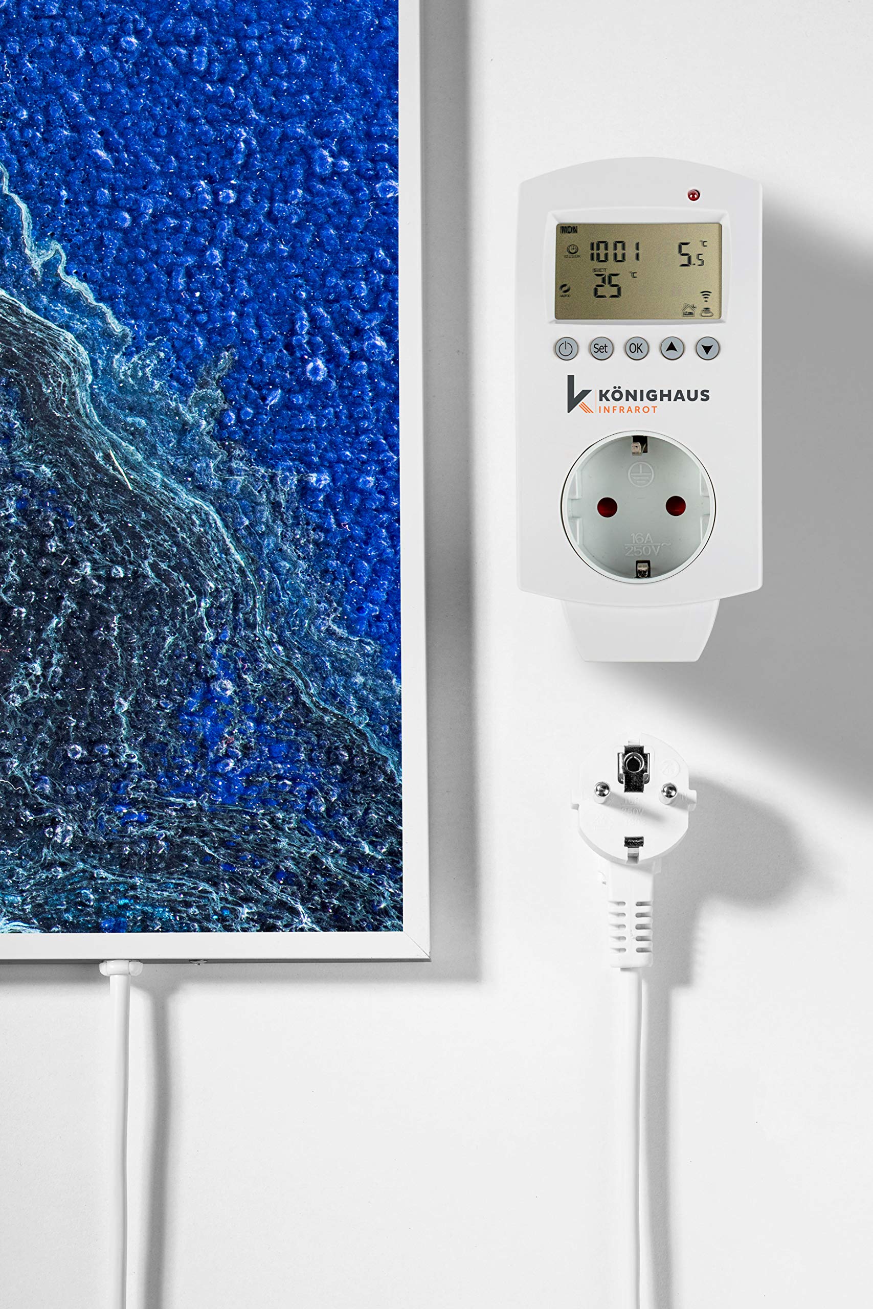 Könighaus 450W Infrarotheizung mit Bild in HD Qualität - inkl. Thermostat - TÜV SÜD + 5 Jahre Garantie - Doppelter Überhitzungsschutz - Infrarot Wandheizung - Motiv: 217. Abstrakt