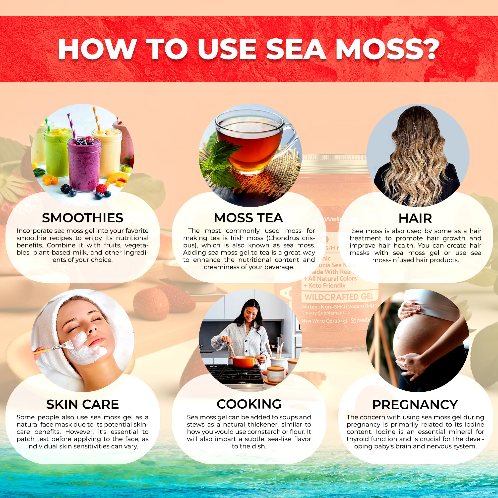 Irish Sea Moss Gel Superfood, Wildcrafted Seamoss Gel, Strawberry, 10 oz — Amazon image 8