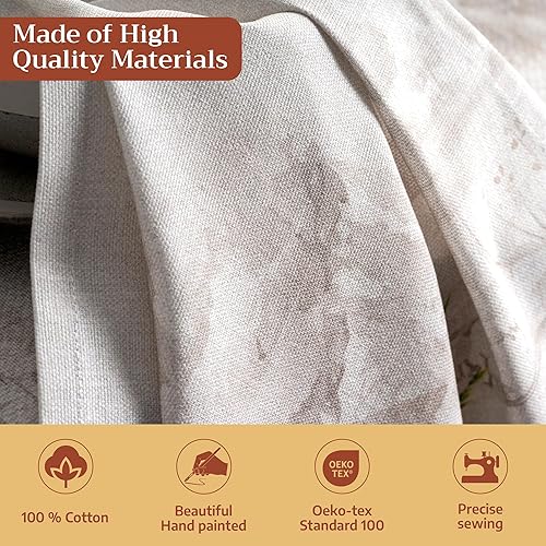 Miniatura 3 de Maison d' Hermine Juego de 4 servilletas de tela 100% algodón reutilizables para uso diario, servilletas cuadradas lavables para cenas, fiestas