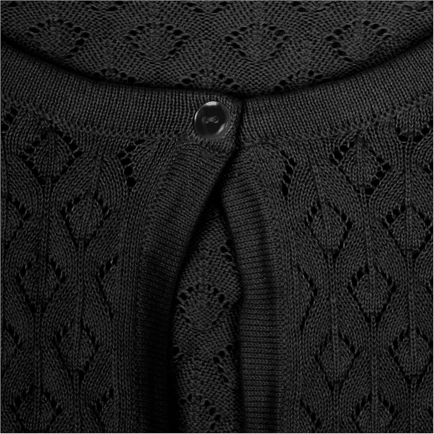 BOLEROSE Girls Long Sleeve Pointelle Knit Childrens Kids Bolero Shrug - Image 4