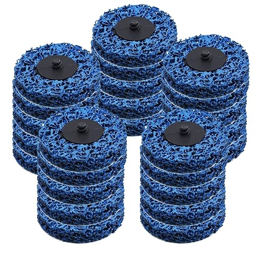 kimllier 25 unidades de discos de tira de cambio rápido de 3 pulgadas, rueda de pelado tipo R, rueda removedor de óxido, disco de eliminación de