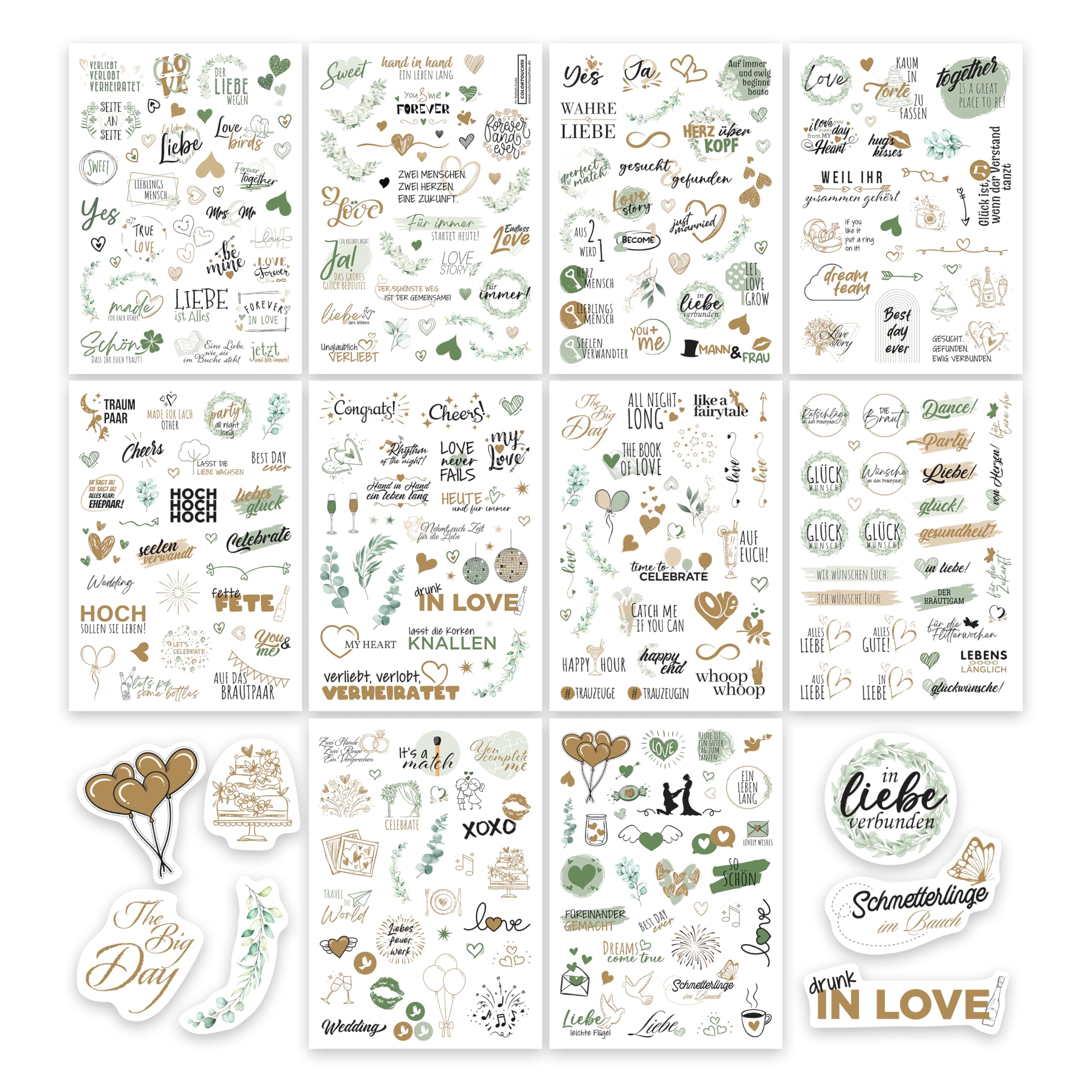 colortouch Sticker Hochzeit Gästebuch (325 Motive)