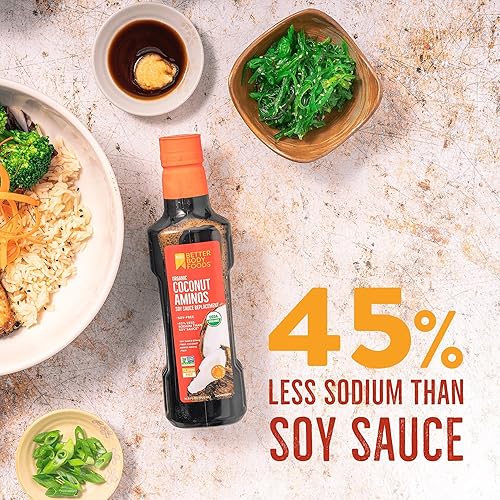 Miniatura 5 de BetterBody Foods Aminos de coco orgánicos alternativa a salsa de soja sin gluten sin soja sin OMG Kosher 169 onzas