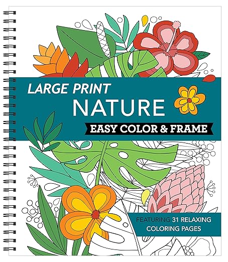 Amazon.com: Large Print Easy Color & Frame - Nature (Stress Free