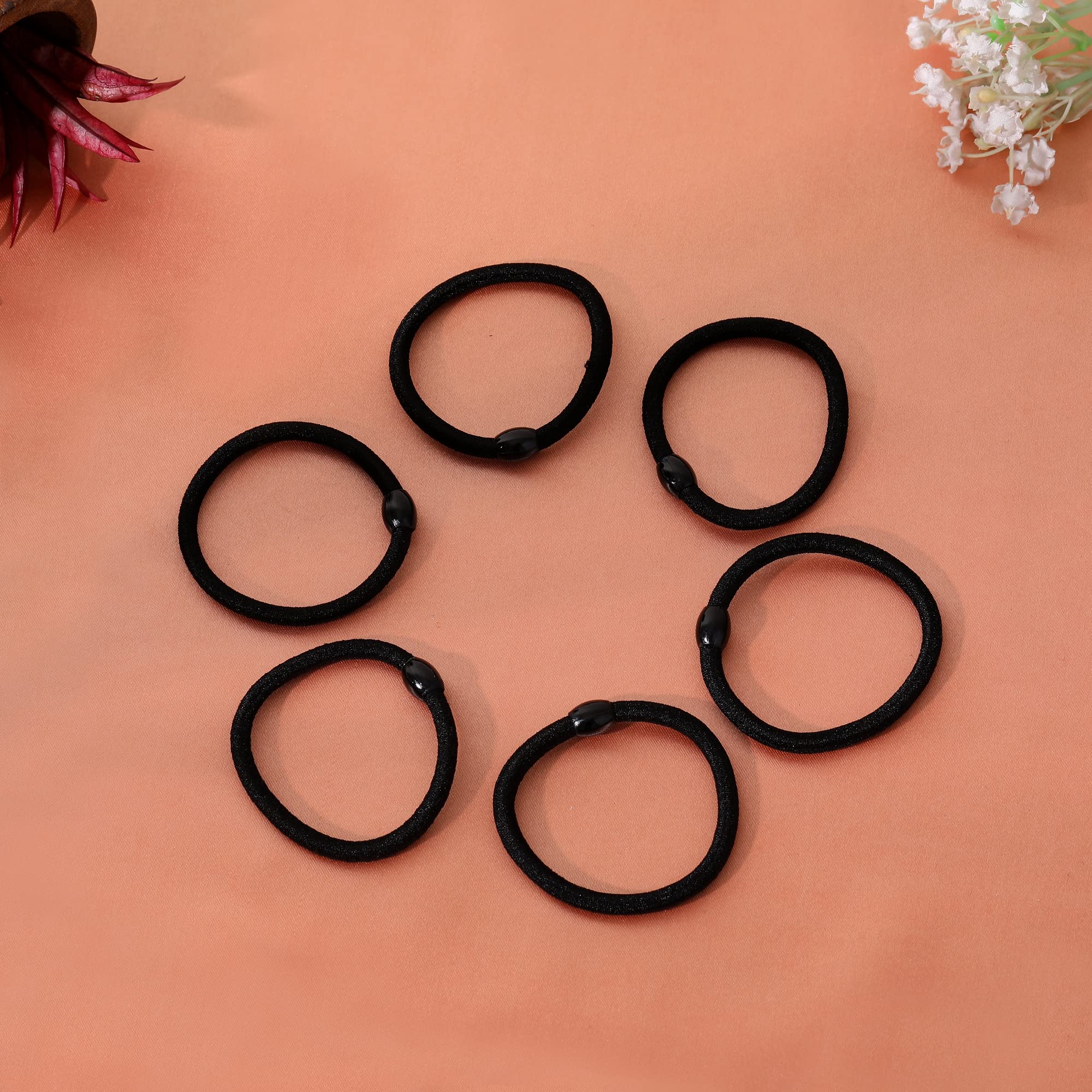 Pack of 6 Elastic Cotton Stretchable Hair Rubber Bands