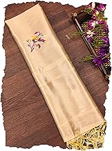 DEVANGI Women's Woven Banarasi Silk Dupatta/Chunni For Women, Floral Print 1 Meter Wide and 2.3 Meter Length Printed Designer Dupatta/Chunni For Girls