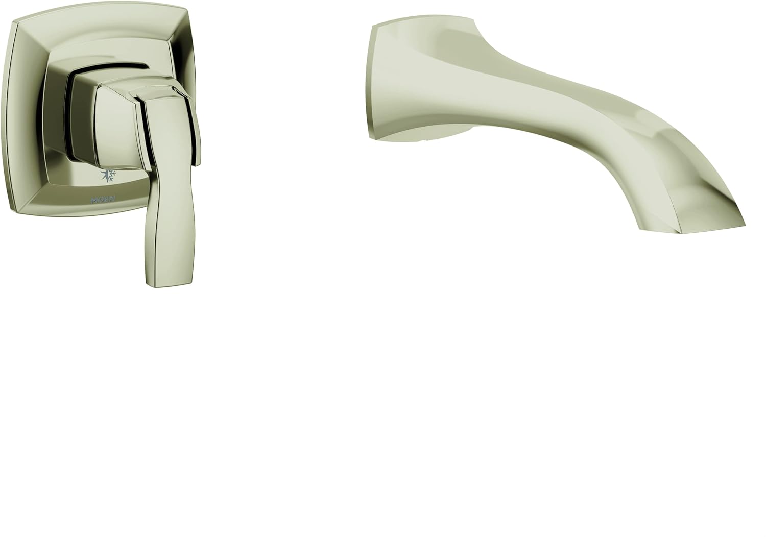 Moen WT691NL Voss Single Handle Wall Mount Filler High Flow Tub Faucet with 10" Spout Reach