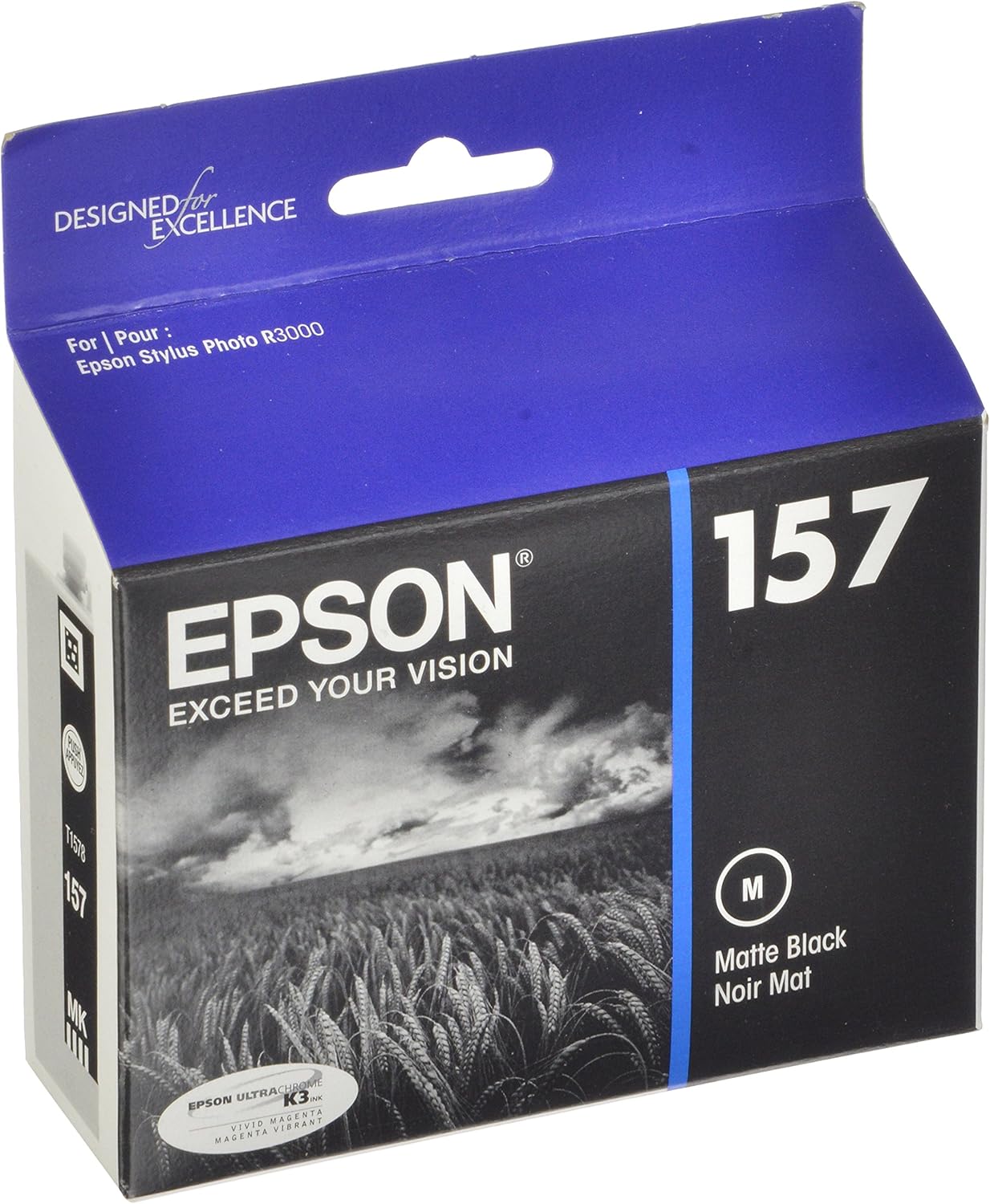 Epson UltraChrome K3 157 Inkjet Cartridge (Matte Black) (T157820)