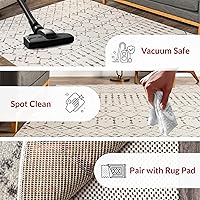 Vista 51 de nuLOOM 2x8 Alfombra de Área Blythe Marroquí, Negro y Blanco, Diseño Bohemio Desvanecido, Resistente a Manchas, Para Dormitorio, Comedor, Sala