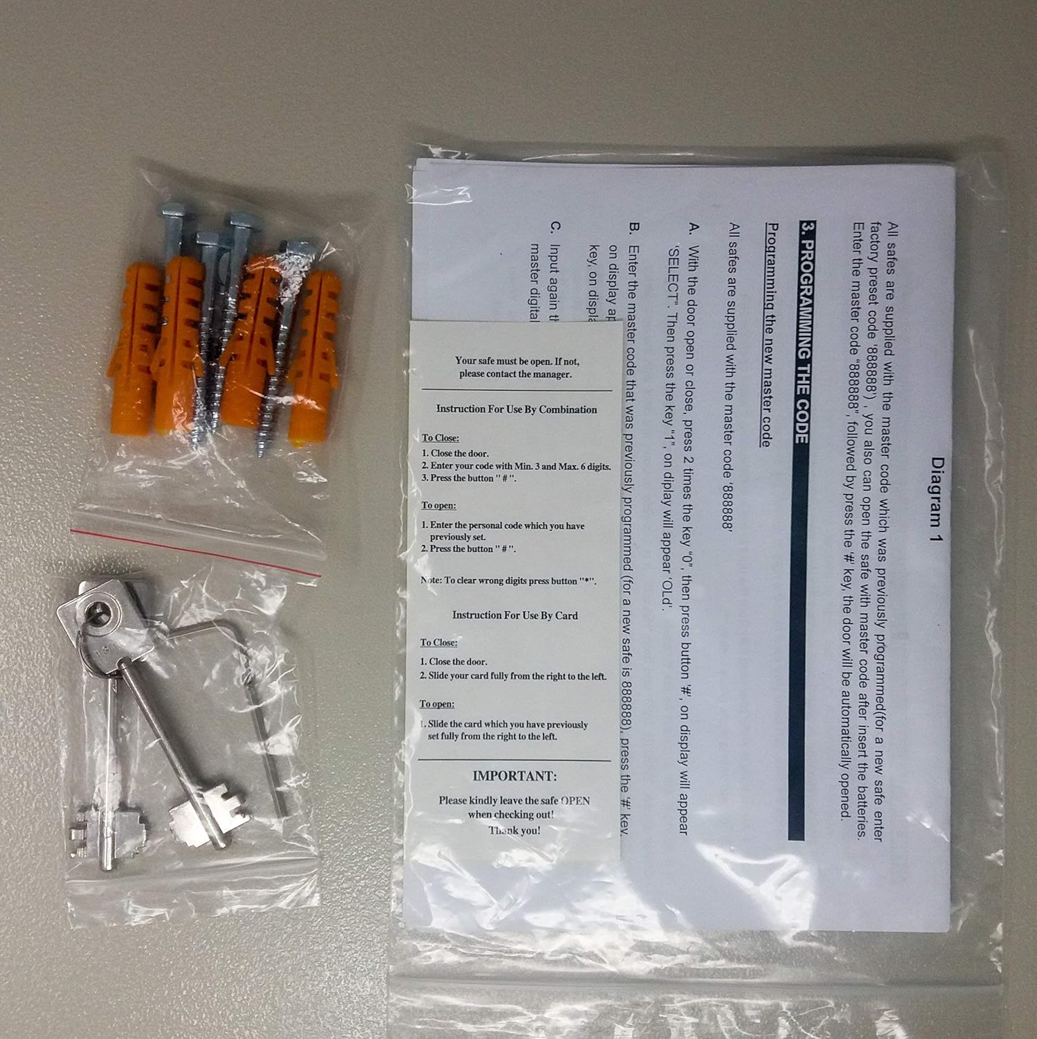 Flash Deals - 80% OFF A1 Quality Safes Digital Keypad Electronic Hotel Wall Safe With Card Reader