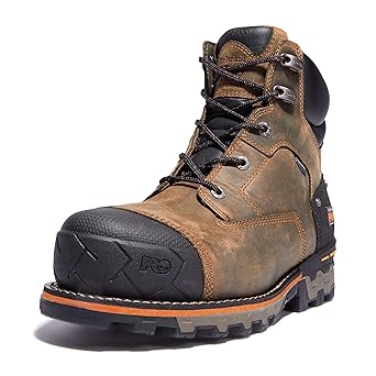 Timberland PRO Men's 6 Inch Boondock Comp Toe Waterproof Insulated Industrial Work Boot, Brown, 11 M
