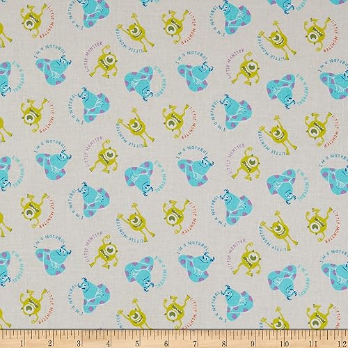 Disney Pixar Monsters Inc Little Monsters - Tela color crema de The Yard