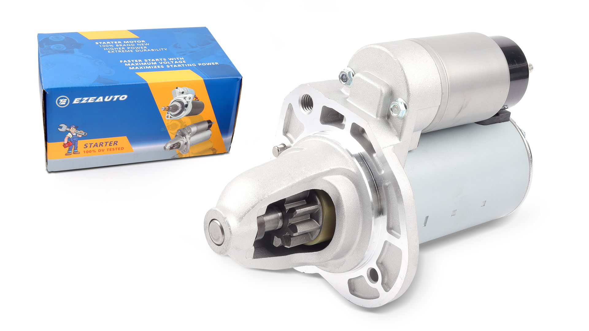 Image of 19185N Ezexpreze Starter Compatible with 11-16 Chrysler 300 Dodge Challenger & Charger,11-15 Durango,13-15 Grand Cherokee, 13-14 Ram 1500 3.6L 1.3kw 9-Teeth CW Replace# 4801852AB DRS0861 428000-7210