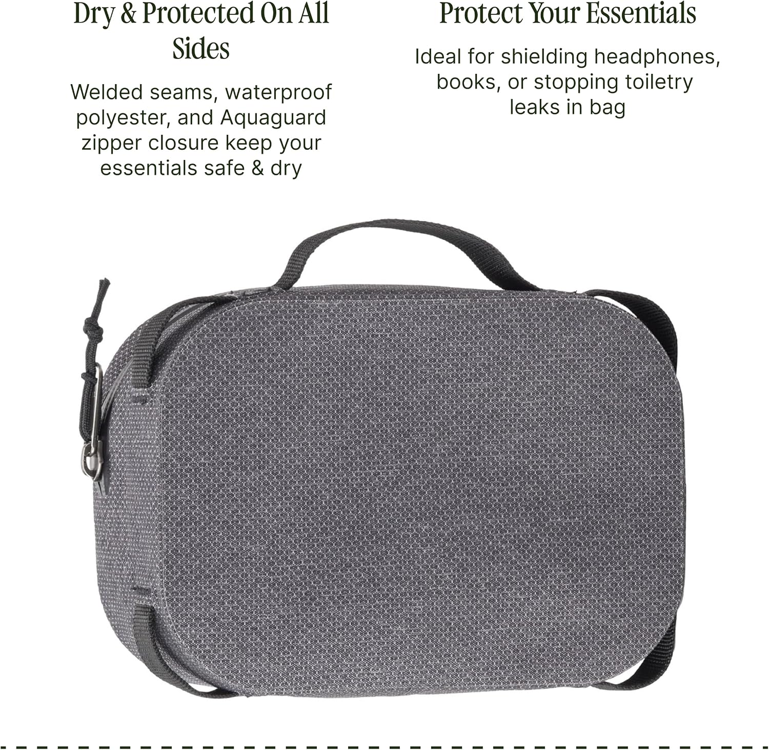 Eagle Creek Pack-It Dry Cube - Waterproof Packing Cube Travel Accessory for Protecting Items - Welded Seams - 100% Recycled - Graphite - Small