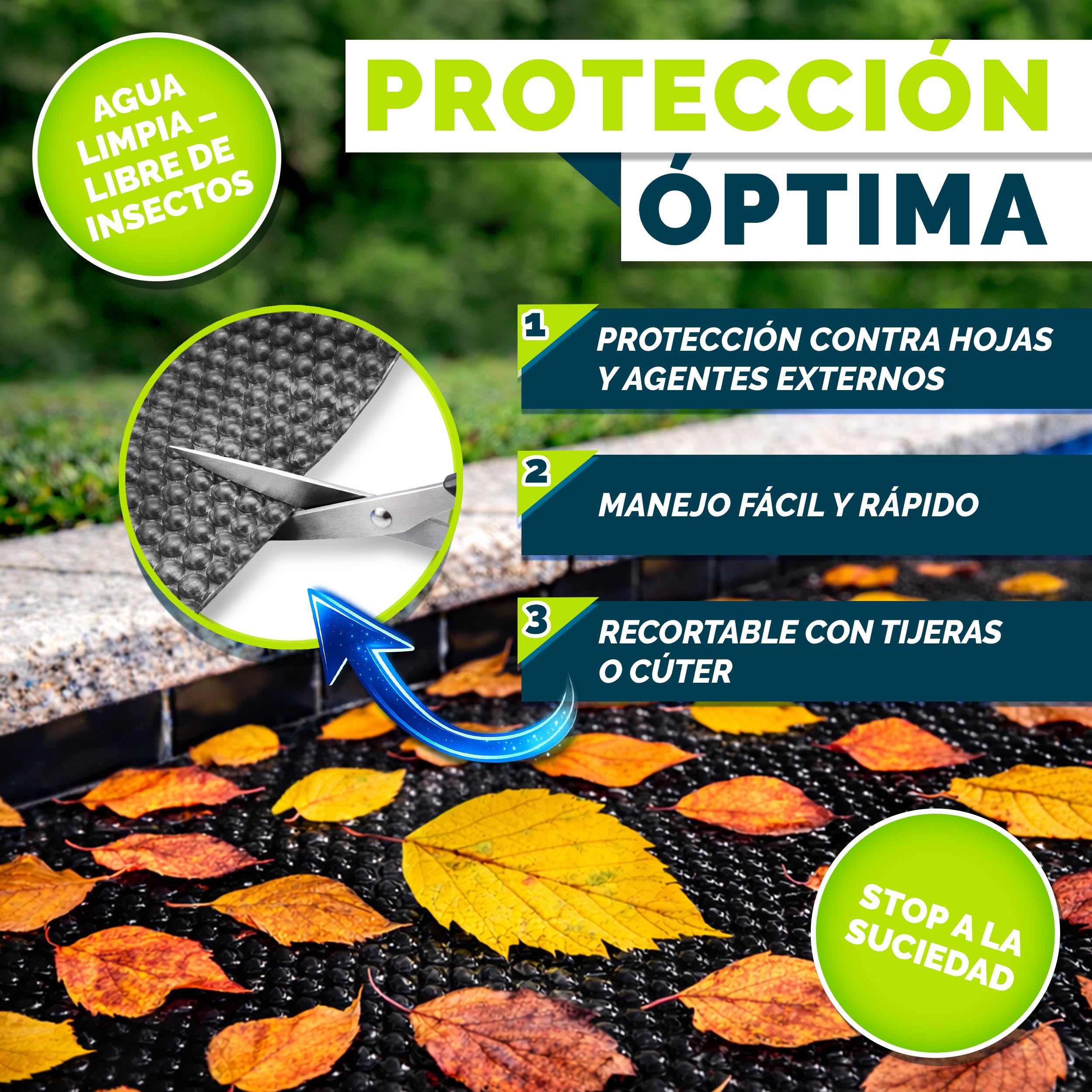 tillvex Cobertor Solar para Piscinas Rectangular 800x500 cm | Espesor de la lámina Solar 120 µm | La Cubierta Solar se Puede Cortar a Medida | Calefacción de la Piscina para el Calentamiento del Agua