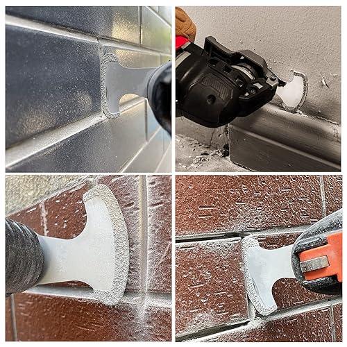 Miniatura 5 de Ettonsun 5 cuchillas oscilantes de diamante, cuchillas de sierra de corte de mortero multiherramienta para eliminación de lechada de arena y corte